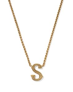 The beloved letter necklace style meets the charm of the Lone Star State in the Beau Letter S Pendant Necklace in Vintage Gold. Crafted in vintage-inspired metal, this pendant’s etched script is a play on our signature hoofprint detailing. Whether you’re showing off your initials or someone else’s, this style will be hard to ignore. This necklace is a part of Yellow Rose by Kendra Scott—a brand that celebrates ranch life with Kendra Scott staples alongside select curated jewelry pieces and acces Gold Letter Pendants, Hoof Print, Letter Pendant Necklace, Lone Star State, Ranch Life, Letter Pendants, Gold Letters, Letter Necklace, Letter S