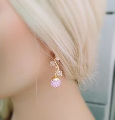 Wow picks! Pink long chandelier earrings Bead ball motif 24 k gold filling Ethnic style Beaded ball earrings at €75.0 Choose your wows. 🐕 #GoldFilling #SeedBeadMaking #FolkloreJewelry #FloralJewelry #WickerJewelry #24kGold #ChandelierEarrings #EthnicStyle #MosaicMaking #BeadedEarrings Pink Gold Beaded Drop Earrings, Pink Dangle Earrings With Gold Beads, Pink Earrings With Gold Beads, Long Chandelier, Earrings Bead, Bead Ball, Beaded Ball, Bead Loom Pattern, Loom Bracelet