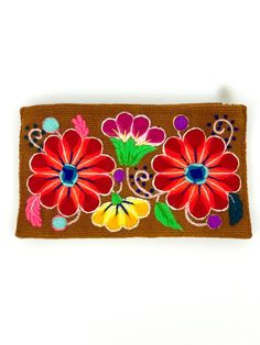 In Bloom Pouch - Bootsologie Unique Handbag, Wool Bags, Painted Hats, Embroidered Belt, Floral Hat, Top Handle Handbags, Handmade Hat, Embroidered Bag, Handbag Straps