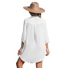 Whether your on the beach or relaxing poolside, you'll be extra stylish in this Women's CUPSHE V-Neck Cover-Up Dress. Click on this WOMEN'S GUIDE to find the perfect fit and more! Whether your on the beach or relaxing poolside, you'll be extra stylish in this Women's CUPSHE V-Neck Cover-Up Dress. Click on this WOMEN'S GUIDE to find the perfect fit and more! FEATURES Pullover styling 3/4-length sleeves V-neckFIT & SIZING 33 3/4-in. length from shoulder to hemFABRIC & CARE Rayon, polyester Rayon, polyester lining Hand wash Imported Model no. CAA07B3C014CC Size: Medium. Color: White. Gender: female. Age Group: adult. Neck Cover, Cover Up Dress, Large White, Pullover Styling, Gender Female, Age Group, Length Sleeve, The Beach, Cover Up