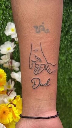 Father’s Day Tattoo, Tattoo Ideas For Fathers, Daddy And Daughter Tattoos, Mum And Dad Tattoos, Dad Daughter Tattoo, Daughter Tattoo Ideas, Papa Tattoo, Daughter And Father Tattoo, Wrist Tattoos Words