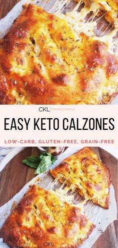 easy keto calzones with low carb, gluten - free grain - free cheese