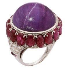 Cabochon Star Ruby Cocktail Ring | From a unique collection of vintage Cocktail Rings at https://www.1stdibs.com/jewelry/rings/cocktail-rings/. Star Cocktail, Ruby Cocktail, Star Ruby Ring, Vintage Cocktail Ring, Fashion Diva, Star Ruby, Vintage Cocktail, Diva Fashion, Ruby Ring