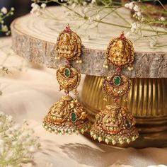 Devi Regal Nakshi Jhumkis Nakshi Jewellery Antiques, Nakashi Jewellery Indian Jewelry, Nakshi Bangles Gold, Tanishq Jewellery Gold Necklaces, Buy Earrings Online, Baby Jewellery, Gold Bangles Indian, Wedding Jewelry Sets Bridal Jewellery, Antique Gold Earrings