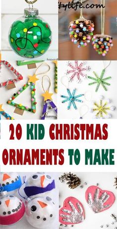 20 kid christmas ornaments to make