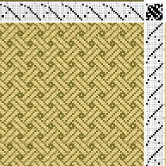 a cross stitch pattern with squares and dots in green, black and white colors on a beige background