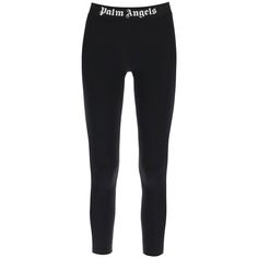 Palm Angels Leggings In Stretch Lycra Characterized By The Elastic Waistband With Contrasting Logo. The Model Is 177 Cm Tall And Wears A Size Xs. Material: 72% Poliammide, 28% ElastaneMade In: ItaliaColor: BlackCollection: Fall - Winter 2023Pwvg009c99fab001 Black Bottoms With Logo Waistband In Elastane, Black Bottoms With Logo Waistband, Sporty Fitted Bottoms With Logo Print, Palm Angels Pants, Track Leggings, Halloween Jars, Track Pants Women, Orange Leggings, Angels Logo