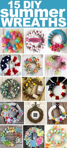 15 diy summer wreaths that are easy to make and great for the front door