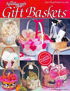 the cover of a magazine with pictures of baskets