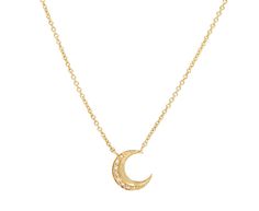 With its modern, minimal design, this Harwell Godfrey necklace adds a hint of celestial style to any collection. Hanging from the adjustable 18K yellow gold chain is an 18K yellow gold crescent covered in a surface of tiny white diamonds. Alone or layered with your other favorites, it offers a playful elegance.total length : adjustable : 14", 16" and 18" : 18K yellow gold18K yellow gold and diamond crescent : 5/16" diameterdiamonds : 1mm diameter each18K yellow gold lobster clasp closure Harwell Godfrey, Celestial Style, Jewelry Facts, Daniela Villegas, Digby And Iona, Alice Cicolini, Twist Jewelry, Zoe Chicco, Cathy Waterman