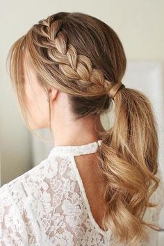 Braid Ponytail, French Braid Hairstyles, Fishtail Braid, Long Hair Wedding Styles, Peinados Fáciles Para Cabello Corto, Hair Wedding, Penteado Cabelo Curto, Trending Hairstyles, Wedding Hairstyles For Long Hair