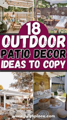 outdoor ideas, patio ideas, backyard ideas, garden ideas, backyard patio ideas Patio Oasis Ideas, Backyard Patio Ideas, Outdoor Decor Ideas, Patio Decor Ideas, Outdoor Patio Diy, Diy Patio Decor, Easy Hacks