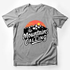 Embrace the call of the wild with this stylish Vintage Mountain Calling T-Shirt. Perfect for nature enthusiasts and adventurers at heart, this tee features a retro sunset design with bold lettering. The classic mountainscape invites you to explore the great outdoors. Whether you're hitting the trails or simply love a good nature-inspired look, this shirt is a versatile and comfortable choice for everyday wear. Made with quality material, it's durable enough for your next camping trip and cozy en Be Bold Quotes, Sunset Design, Bold Lettering, Ocean Fashion, Cat Graphic Tee, Retro Sunset, Sunset Nature, The Mountains Are Calling, Unisex Gift