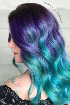 Classy Hair, Dyed Hair Pastel, Hair Dye Ideas, Pretty Hair Color, Oc Inspiration, Unicorn Hair, Hair Color Blue