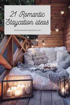 25 Romantic Staycation ideas that all couples can enjoy! These budget-friendly ideas are romantic, fun, and relaxing. Take a staycation and enjoy each other.| romantic staycation ideas | romantic staycation | Staycation ideas for couples | budget friendly staycation ideas| budget friendly romantic staycation ideas | budget friendly staycation ideas for couples | romantic staycation ideas for couples #romanticstaycationideas #staycationideas #budgetfriendlystaycation #romanticstaycation Room Date Night Ideas Romantic, Back Porch Date Night Ideas, Romantic Night Decor, Fun Romantic Date Ideas At Home, Romantic Dinner Ideas At Home For Him, Romance Dates Ideas, Romantic Night In Ideas, Romantic Fireplace Date Night, Floor Date Night Ideas