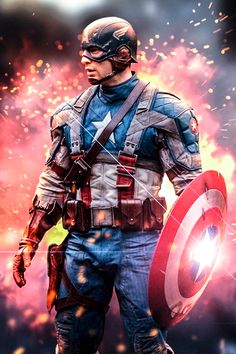 Captain America Tattoo, Iron Man Vs Captain America, Captain Amerika, Avengers Pictures, Marvel Comics Wallpaper, Chris Evans Captain America