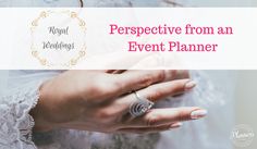 two hands holding each other with the words perspective from an event planner on top of it