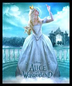 the movie poster for disney's alice and the neverland kingdom is shown in black frame