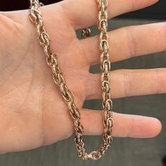 Men's high quality solid 14k rose gold chain is handmade in our USA factory.  The clasp is durable and meant to last a lifetime.  The chain necklace measures 20" Metal : 14k Rose Gold Purity : 14k Diamond Information : Luxury 14k Rose Gold Chain Necklace, Rose Gold Link Chain Necklace Tarnish Resistant, Luxury Rose Gold 14k Chain Necklace, 14k Rose Gold Chain Link Necklaces, Rose Gold Chain Link Necklace 14k, 14k Rose Gold Chain Necklace, Luxury Rose Gold Oval Link Chain Necklace, Rose Gold 14k Gold Chain Necklace, Luxury Tarnish Resistant Rose Gold Chain Necklace