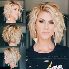 Short Blonde Bob, Easy Curls, Short Blonde Bobs, Light Curls, How To Curl Short Hair, Short Blonde, Blonde Bobs, Short Blonde Hair, Short Hair With Layers