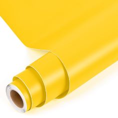 a roll of yellow paper on a white background