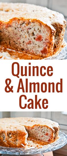 this is an easy and delicious recipe for quince and almond cake