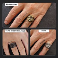 Custom Military Ring, Air Force Ring, Marine Crops Ring, Handmade Military Memorabilia Ring, Personalized Army Ring, Navy Guardiation Gift ✨Item Details ✅ Made of 925 Sterling Silver ✅ Finish Color: Sterling Silver, Gold Plated, Black Rhodium Plated ✅ Dimensions: 21mm Large, 17mm Medium, 15mm Small ✅ Weight: ±19gr Large, ±11gr Medium, ±9gr Small Are you looking for a unique and meaningful piece of jewelry that honors your military service or that of a loved one? Look no further! Our custom rings on Etsy offer you the opportunity to create a one-of-a-kind masterpiece that's perfectly tailored to your style, personality, and military branch. 🎨 Customization Options: 🇺🇸 Military Branch Emblem: Proudly display your military branch's emblem (Army, Navy, Air Force, Marines, Coast Guard) on a Heirloom Silver Initial Ring Tarnish Resistant, Luxury Round Metal Ring Jewelry, Symbolic Skull Ring For Anniversary, Luxury Tarnish-resistant Diamond Ring As Gift, Luxury Silver Enamel Ring As A Gift, Luxury Sterling Silver Enamel Ring As Gift, Luxury Sterling Silver Enamel Ring For Gift, Engraved Open Skull Ring As Gift, Engraved Open Skull Ring Gift