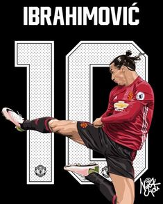 a man kicking a soccer ball with the number 10 on it's back ground