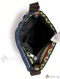 Bird in Bag - Embroidered Cell Phone Shoulder Bag, Small Size Casual Travel Bags With Multicolor Embroidery, Casual Multicolor Embroidered Travel Bags, Casual Multicolor Embroidery Travel Bags, Woven Multicolor Embroidered Shoulder Bag For Everyday, Embroidered Fabric Bags For Everyday Use, Embroidered Multicolor Fabric Bags, Casual Tote Shoulder Bag With Multicolor Embroidery, Casual Green Embroidered Shoulder Bag, Casual Embroidered Crossbody Shoulder Bag