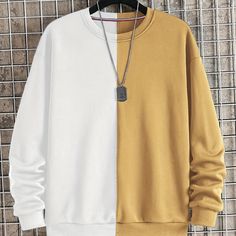 Material:PolyesterComposition:100% PolyesterDetails:NonePatterned:Color BlockSheer:NoFabric:Slight StretchCollar Style:Crew NeckCare Instructions:machine washable, no dry cleanStyle:CasualFit Type:RegularWeaving Method:Knit FabricItem ID:JP27123 There maybe 1-2 cm deviation in different sizes, locations and stretch of fabrics. Size chart is for reference only, there may be a little difference with what you get. There are 3 kinds of elasticity: High Elasticity (two-sided stretched), Medium Elasti Tapered Joggers, Casual Cargo Pants, Loose Fit Jeans, Sweatshirt For Men, Mens Pants Casual, Mens Sweatshirts Hoodie, Winter White, Ethnic Fashion, Sport Pants