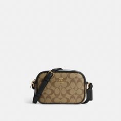 Mini Jamie Camera Bag In Signature Canvas | COACH® Coach Mini Jamie Camera Bag, Coach Crossbody Purse, Coach Crossbody, Luxury Bags Collection, Coach Crossbody Bag, Bag Obsession, Signature Canvas, Coach Purses, Cute Bags