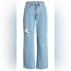 Sold At Nordstrom. New With Tags And Nordstrom Tag. Dashed With Destruction And Cut With A Rib-Sticking Waistline, These All-Cotton Jeans Will Be Worn On Endless Repeat. 100% Cotton Machine Wash, Tumble Dry Imported Straight Crop Jeans, Cotton Jeans, Raw Hem Jeans, Crop Top Outfits, Embroidered Jeans, Grey Jeans, Blank Nyc, Women Denim Jeans, Jeans Color