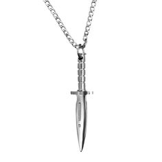 Bolline Knife Necklace mysticumluna2021 Gothic Homeware, Silver Foil Print, Gothic Necklaces, Knife Necklace, Silver Foil Printing, Gothic Jewellery, Witch Necklace, Alternative Jewelry, Slay All Day