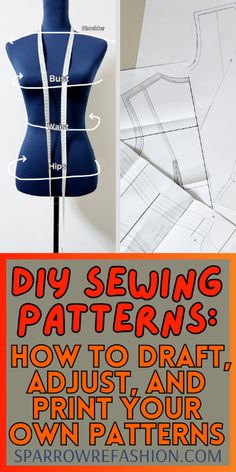 the instructions for how to sew a mannequin pattern and how to use it