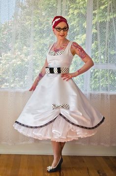 The Mary Jane is going to be discontinued from the 15th of October, its will be back in a similar form but revamped with a full circle skirt and pockets! The price will reflect those changes. All our dresses are available in Plus sizes for no extra cost. This 1950s inspired dress is made from a Pin Up Wedding Dress, Pinup Wedding Dress, 1950s Inspired Dress, Wedding Dress For Sale, Winter Wedding Gowns, 1950s Pin Up, Rockabilly Wedding, Simple Wedding Gowns, Elsa Schiaparelli