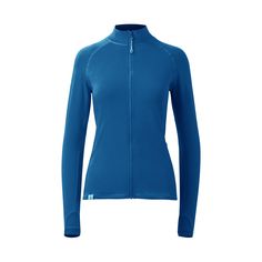 |mykonos-blue Fitted Long Sleeve Activewear For Outdoor, Technical Long Sleeve Activewear For Winter, Long Sleeve Outerwear For Winter Sports, Long Sleeve Fleece Activewear, Functional Fleece Long Sleeve Activewear, Windproof Long Sleeve Fleece Jacket For Sports, Functional Long Sleeve Fleece Activewear, Winter Sportswear Tops For Outdoor, Long Sleeve Fleece Jacket For Outdoor Activities