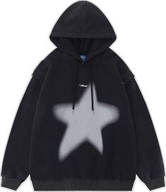 Oversized Graffiti Print Sweatshirt For Winter, Oversized Winter Hoodie With Graffiti Print, Winter Star Print Hoodie For Streetwear, Winter Streetwear Hoodie With Star Print, Star Print Hoodie For Winter Streetwear, Casual Oversized Hoodie With Star Print, Oversized Long Sleeve Hoodie With Star Print, Trendy Oversized Hoodie With Star Print, Oversized Star Print Hoodie Sweatshirt