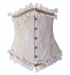 wedding corset Gothic Wedding Corset Belt With Boned Bodice, Coquette Overbust Wedding Corset, Gothic Underbust Corset For Wedding, Lace Underbust Steampunk Corset, Underbust Lace Corset For Weddings, Steampunk Underbust Lace Corset, Steampunk Lace Underbust Corset, White Lace Overbust Corset, Lace Underbust Corset For Wedding