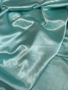 Satin fabric. color Mint (item no 3142 medium satin) Teal Aesthetic, Moodboard Wedding, Mint Aesthetic, Mint Fabric, Seafoam Color, Pointe Shoe, Satin Dress Long, Turquoise Dress, Silk Fabrics