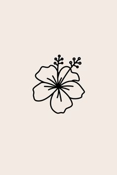 a black and white drawing of a flower