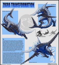 some type of blue and black dragon