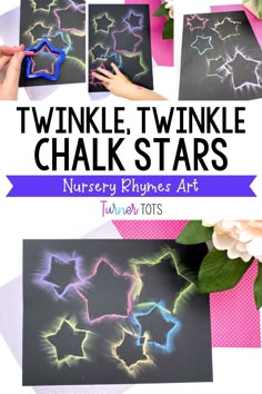 this is an easy and fun art project for kids to do with chalk