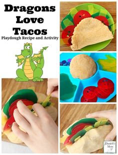 dragon love tacos play dough recipe and activity