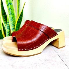 Reposhing This Item I Purchased From @Daisymayhem1. Loved It, But Ready To Rotate For Something New. Questions? Leave A Comment Below! Croc Platforms, Swedish Hasbeens, Platform Mules, Clog Sandals, Mule Clogs, Mules Shoes, Something New, Clogs, Brown Leather