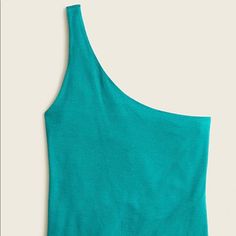 J Crew Formknit One-Shoulder Tank Top Xs Size New Bundle And Save Linen Camisole, One Shoulder Tank, Velvet Tank Top, Stripped Tops, Velvet Tank, Dressy Tank Tops, Halter Tank Top, Black Camisole, Silk Tank Top