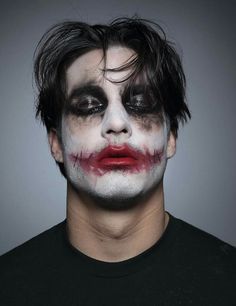 Guys Halloween Makeup, Boy Halloween Makeup, Mens Halloween Makeup, Joker Halloween Costume