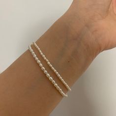 Delicate pearl bracelet, tiny white pearl bracelet, mini pearl bracelet, genuine pearl with 14k gold filled clasp, 2mm, 3mm Modern Pearl Jewelry, Pearl Bracelet Jewelry, Silver Pearl Bracelet, Genuine Pearl Necklace, Pearl Bracelet Wedding, Mini Bracelet, Single Pearl Necklace, White Pearl Bracelet, Freshwater Pearl Jewelry