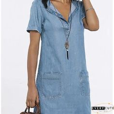 Casual Denim A-line Weaving Dress Weaving Dress, Casual Denim, A Line Dress, A Line, Weaving, Dresses