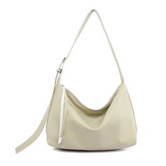 Vintage Pu leather Underarm Solid Color Zipper Female Handbag Casual Leather Baguette Bag With Zipper, White Leather Hobo Bag With Zipper Closure, Cream Leather Bag With Zipper Closure, Cream Hobo Bag With Zipper Closure, Beige Leather Baguette Bag With Zipper Closure, Cream Tote Hobo Bag With Zipper Closure, Leather Tote Baguette Bag With Zipper Pocket, Cream Hobo Bag With Zipper For Travel, Leather Baguette Bag With Zipper Pocket