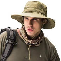 PRICES MAY VARY. Advanced Technology: PanPacSight Men's travel fishing sun bonnie hat Omni-Wick fabric for sweat-wicking capabilities and Omni-Shade UPF 50 technology that blocks out 98% of harmful UVA and UVB rays. Suitable for fishing, hiking, hunting, camping, beach, pool, park, tourism, trip, gardening, equestrian sports and other outdoor activities THIN QUICK-DRY lightweight nylon fabrics with mesh lining, this high-performance fishing hat features a mesh breeze-inducing vent to keep you co Beach Camping Outfits, Summer Camping Outfits, Camping Outfits For Women, Bob Chapeau, Summer Fishing, Fisherman's Hat, Mens Sun Hats, Chapeau Cowboy, Outdoor Cap